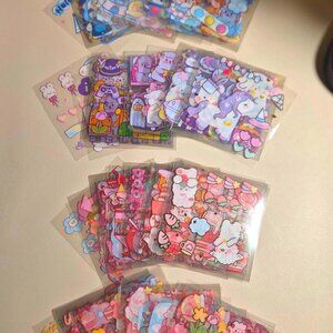 Random Grab of 8 Cute Kawaii Vinyl Sticker Sheets